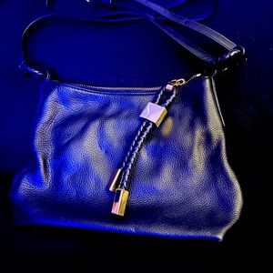 Black leather MK purse